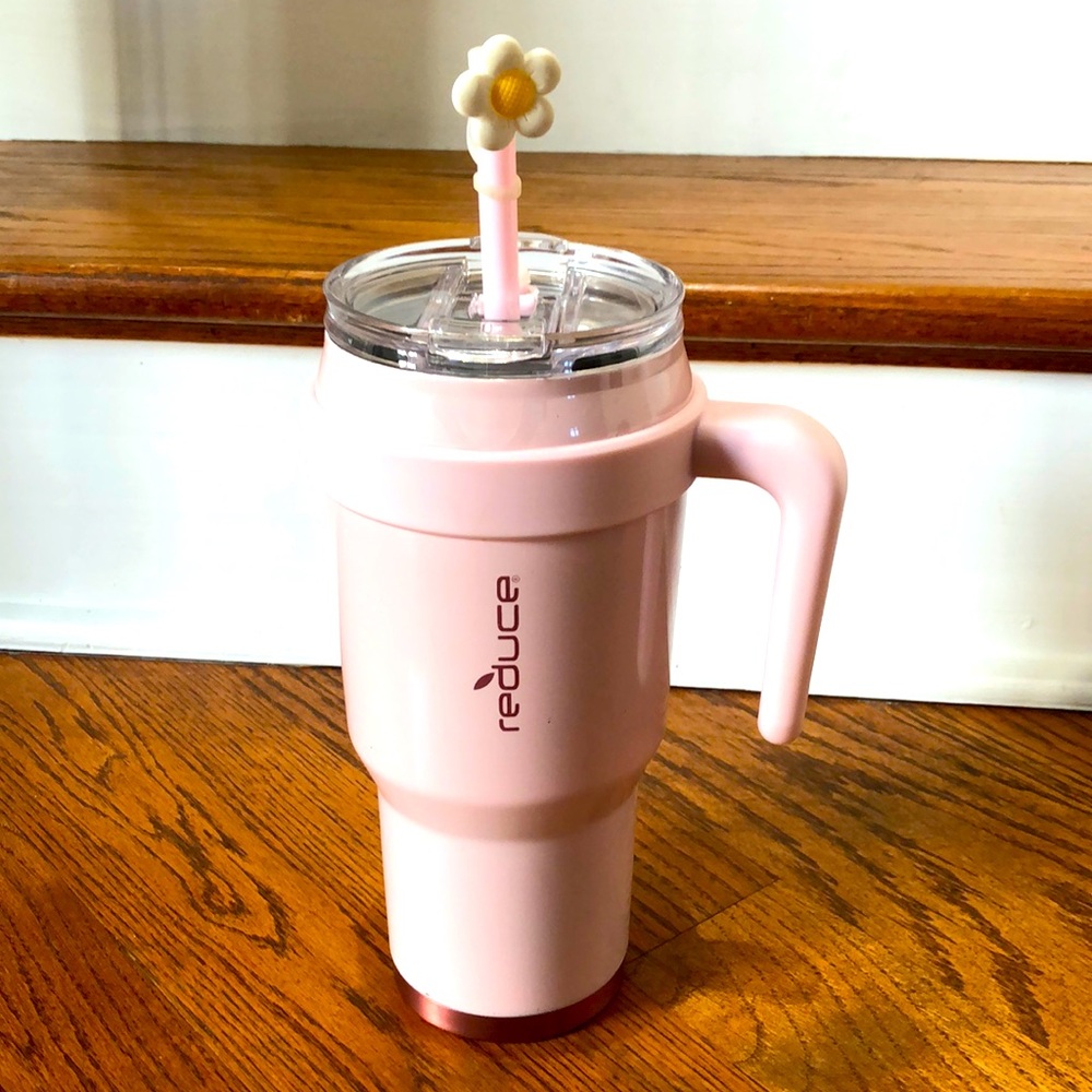 Reduce 40 oz Tumbler with Handle - Cotton Pink in Gently Used Condition!